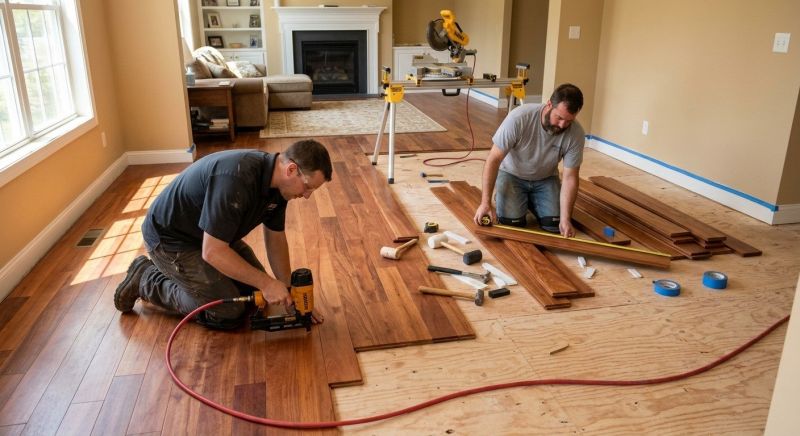 Cherry Floor Installation in Poland, IN