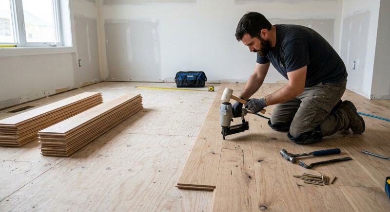 Oak Floor Installation in Paris, IL