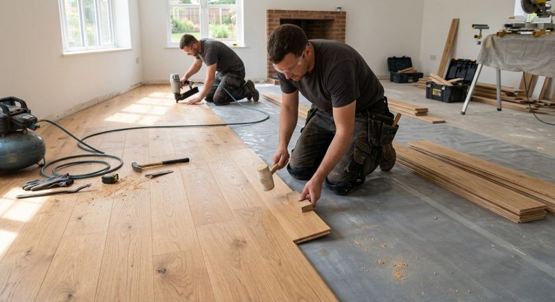 Oak Floor Installation in Parke County, IN