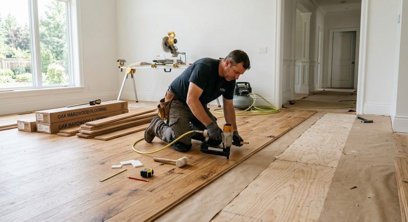 Oak Floor Installation in Rockville, IN