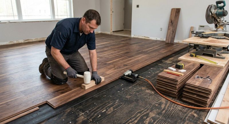 Walnut Flooring Installation in Terre Haute, IN