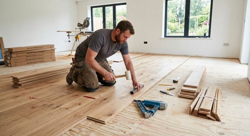 White Oak Floor Installation in Terre Haute, IN